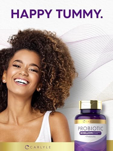 Carlyle Probióticos con Prebióticos | 120 Cápsulas | 50 Mil Millones de Organismos Activos | Suplemento Sin OGM y Sin Gluten - imagen 7