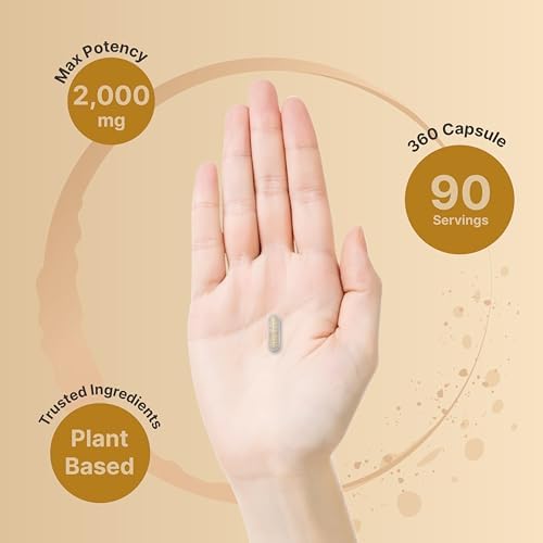 Cápsulas de Fibra de Psyllium NatureBell 2,000mg, 360 Caps | Suplemento de Fibra Soluble | 3 en 1 con Inulina y Semilla de Chía | Vegetal, No GMO, - imagen 4