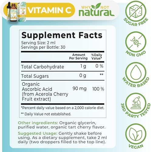 Suplemento de Gotas de Vitamina C Líquida Orgánica Natural Why Not - imagen 5