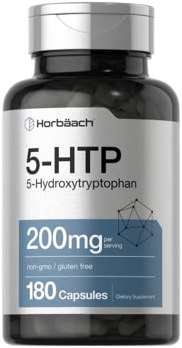 Suplemento Horbäach 5HTP 200mg | 180 Cápsulas | 5 Hidroxitriptófano | Griffonia Simplicifolia | Alta Potencia | Sin OGM, Libre de Gluten - imagen 1