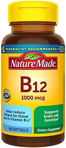 Nature Made Vitamina B12 1000 mcg, Suplemento Dietético para Apoyo al Metabolismo Energético - 90 Softgels - imagen 1