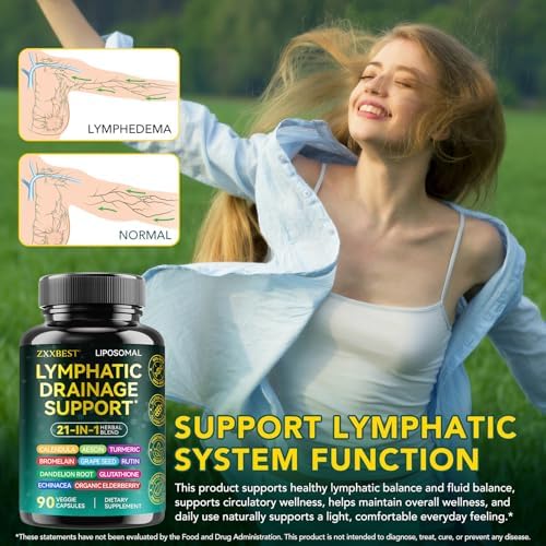 Suplementos de Drenaje Linfático - Cápsulas Aescia 21 en 1 con Cúrcuma, Bromelina, Equinácea y Más - Soporte para el Sistema Linfático - imagen 4