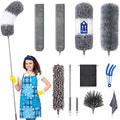 Kit de Plumero de Microfibra (11 Piezas) - Plumero Lavable con Extensión (30 a 100 in) para Limpiar Techos, Ventiladores y Muebles - imagen 1