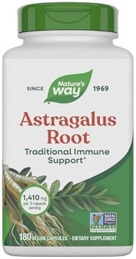 Raíz de Astrágalo de Nature's Way, Apoyo Inmunológico Tradicional*, Verificado por Non-GMO, Vegano, 180 Cápsulas - imagen 1