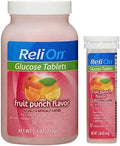 ReliOn Glucosa, 50 Tabletas en Tubo Portátil, 10 Tabletas (Sabor Fruta Punch) - imagen 1