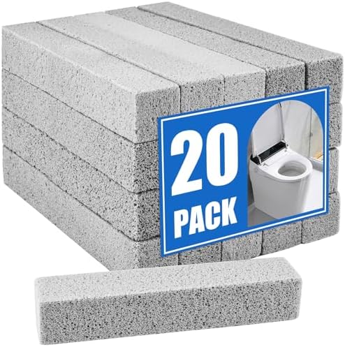 KKEETUR 20 Piezas de Piedra Pómez para Limpiar Inodoros, Elimina Manchas y Acumulación de Cal, Seguro para Baños, Lavabos, Tinas y Más (Tamaño - imagen 1