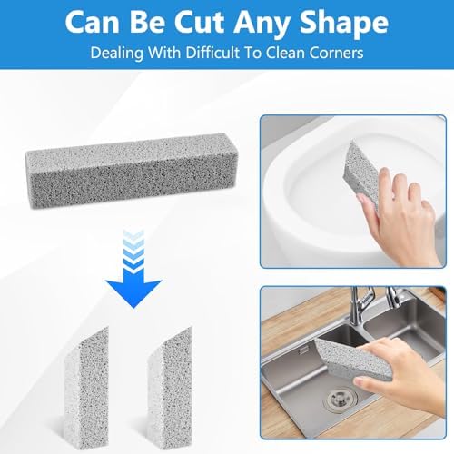 KKEETUR 20 Piezas de Piedra Pómez para Limpiar Inodoros, Elimina Manchas y Acumulación de Cal, Seguro para Baños, Lavabos, Tinas y Más (Tamaño - imagen 4