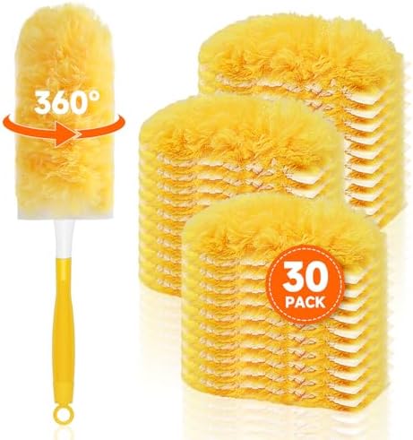 SetSail Paquete de 30 Recargas de Plumero para Swiffer con 1 Mango, Kit de Limpieza Desechable Multiusos 360 para Ventiladores, Persianas y Muebles - imagen 1