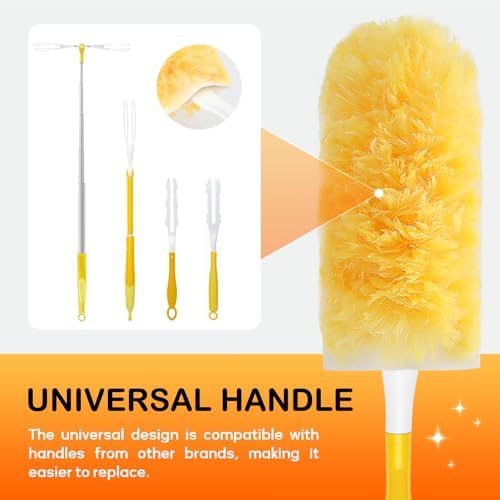 SetSail Paquete de 30 Recargas de Plumero para Swiffer con 1 Mango, Kit de Limpieza Desechable Multiusos 360 para Ventiladores, Persianas y Muebles - imagen 6