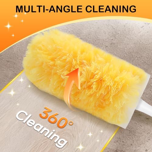 SetSail Paquete de 30 Recargas de Plumero para Swiffer con 1 Mango, Kit de Limpieza Desechable Multiusos 360 para Ventiladores, Persianas y Muebles - imagen 7