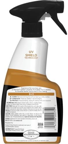 Limpiador y Acondicionador de Cuero Weiman para Muebles - Paquete de 2 de 12 Onzas - Protección Ultra Violeta para Evitar Grietas y Desvanecimiento - imagen 2