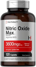 Horbäach Óxido Nítrico Max 3600mg | 120 Tabletas | Con Arginina AAKG para Hombres y Mujeres | Suplemento Pre Entrenamiento Vegetariano, No GMO y Sin - imagen 1