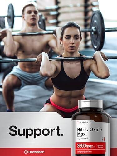 Horbäach Óxido Nítrico Max 3600mg | 120 Tabletas | Con Arginina AAKG para Hombres y Mujeres | Suplemento Pre Entrenamiento Vegetariano, No GMO y Sin - imagen 7