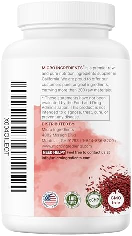 Micro Ingredients Arroz Rojo de Levadura con CoQ10 1200mg, 240 Cápsulas Veganas | Suplemento para Colesterol y Salud Cardiaca | 4 en 1 con Niacina - imagen 8