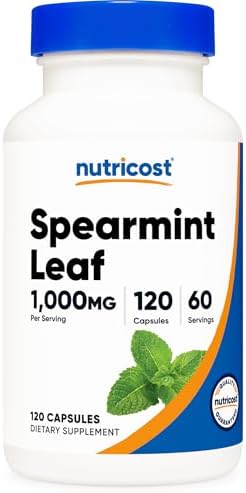 Nutricost Hoja de Menta (1000mg) 120 Cápsulas - Suplemento de Menta, Libre de GMO, Sin Gluten, 60 Porciones - imagen 1