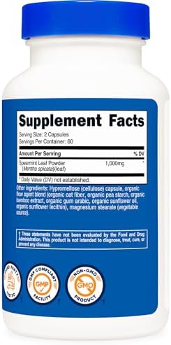 Nutricost Hoja de Menta (1000mg) 120 Cápsulas - Suplemento de Menta, Libre de GMO, Sin Gluten, 60 Porciones - imagen 5