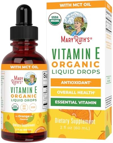 MaryRuth Organics Gotas Líquidas de Vitamina E USDA 2 Meses | Salud Ósea y Articular | Salud Cognitiva para Adultos y Niños | Sin Azúcar, Vegano, No - imagen 1