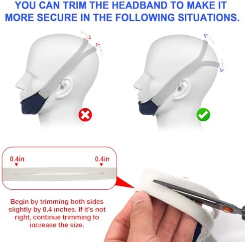 2 Paquetes de Correas para la Barbilla - Correa Antisnoring para Hombres y Mujeres, Reduce Pérdida de Aire, Alivio Instantáneo del Ronquido, Gran - imagen 5