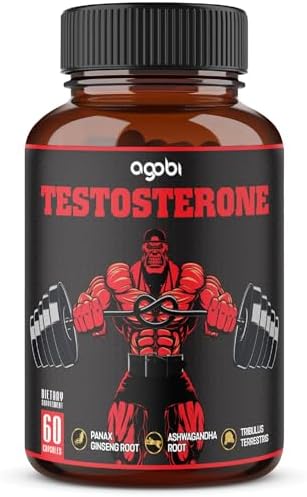 Suplemento de Testosterona Agobi para Hombres - 11 Hierbas: Ashwagandha, Tribulus, Ginseng y Más - 60 Cápsulas para 1 Mes - imagen 1