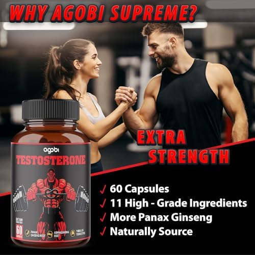 Suplemento de Testosterona Agobi para Hombres - 11 Hierbas: Ashwagandha, Tribulus, Ginseng y Más - 60 Cápsulas para 1 Mes - imagen 5