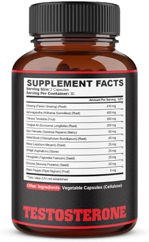 Suplemento de Testosterona Agobi para Hombres - 11 Hierbas: Ashwagandha, Tribulus, Ginseng y Más - 60 Cápsulas para 1 Mes - imagen 7