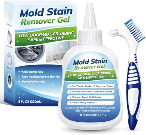Gel Quitamanchas para Moldes de Lavadro y Baño - Gel de Bajo Olor para Gomas de Caucho, Lechada de Ducha, Sellador de Silicón, Inodoro y Fregadero de - imagen 1