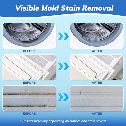 Gel Quitamanchas para Moldes de Lavadro y Baño - Gel de Bajo Olor para Gomas de Caucho, Lechada de Ducha, Sellador de Silicón, Inodoro y Fregadero de - imagen 3