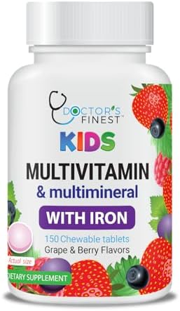 Multivitaminas y Multiminerales Lifeable con Hierro Masticables para Niños – Vegetarianas y Sin Gluten – Sabor Natural – 150 Unidades - imagen 1
