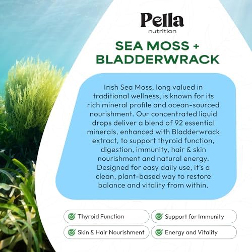 Pella Nutrition Gotas de Musgo Marino con Bladderwrack – Absorción 4X Más Rápida que Gel, Gomas y Cápsulas – Suplemento Digestivo e Inmunológico - imagen 5
