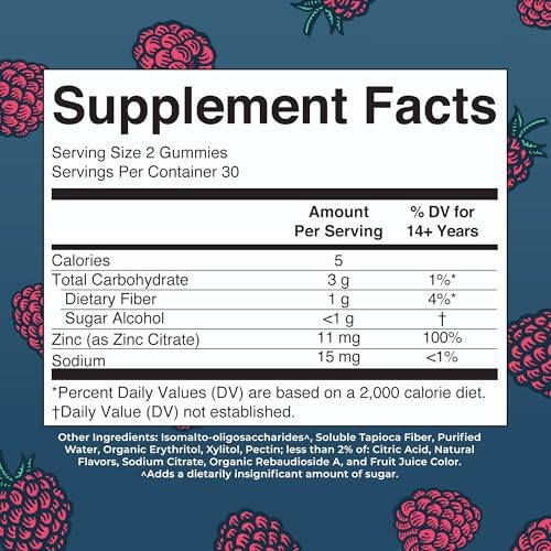 Gomitas de Zinc MaryRuth Organics | Suplemento de Zinc | Apoyo Inmunológico | Mineral Esencial | A base de Pectina | Salud y Bienestar | Vegano | No - imagen 2