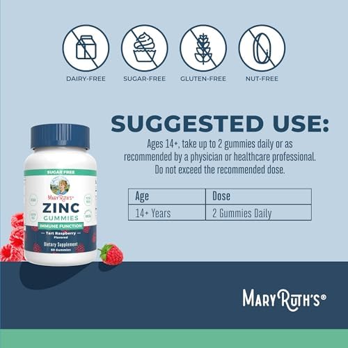 Gomitas de Zinc MaryRuth Organics | Suplemento de Zinc | Apoyo Inmunológico | Mineral Esencial | A base de Pectina | Salud y Bienestar | Vegano | No - imagen 3