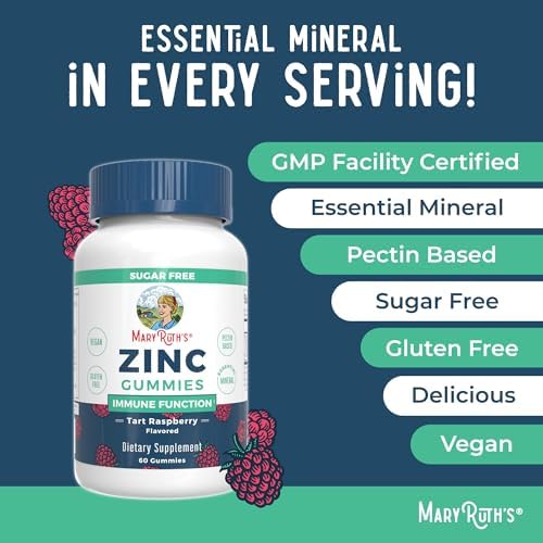 Gomitas de Zinc MaryRuth Organics | Suplemento de Zinc | Apoyo Inmunológico | Mineral Esencial | A base de Pectina | Salud y Bienestar | Vegano | No - imagen 7