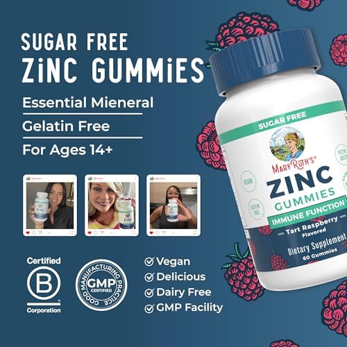 Gomitas de Zinc MaryRuth Organics | Suplemento de Zinc | Apoyo Inmunológico | Mineral Esencial | A base de Pectina | Salud y Bienestar | Vegano | No - imagen 8