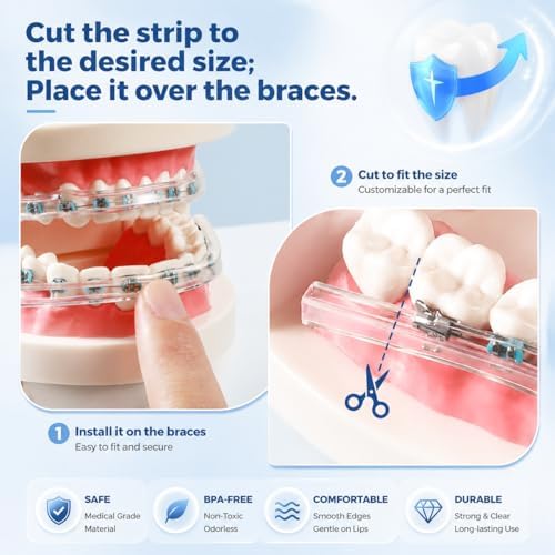 Funda B Rush® Comfort para Brackets - Bumper Labial Ortodóntico, Protector Bucal para Brackets, Alternativa a Cera - Protector Labial Dental - imagen 4