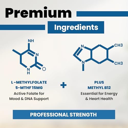 Vocks L Methylfolato 15mg | 5-MTHF + Metil B12 | Suplemento de Methylfolato de Alta Potencia | Folato Activo Vitamina B9 | Suplemento MTHFR | 90 - imagen 3