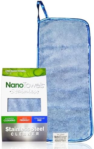 Limpiador de Acero Inoxidable Nano Towels | Paño Reutilizable Sin Químicos | Seguro para Niños y Mascotas | Azul 7x16 (1 unidad) - imagen 3