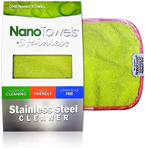 Limpiador de Acero Inoxidable Nano Towels | Paño Reutilizable Sin Químicos | Seguro para Niños y Mascotas | Azul 7x16 (1 unidad) - imagen 6