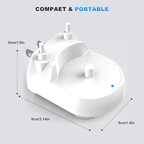 Base de Carga Reemplazo para Cepillo de Dientes Eléctrico Philips Sonicare HX6100/HX4100/HX3000/HX6000/HX8000/HX9000, Cargador de Pared Blanco - imagen 8