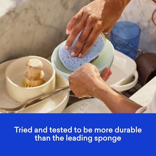 Esponjas de Limpieza BLUELAND, Paquete de 3, Loofah Doble Cara, Sin Plástico, A base de Plantas, No Rayan, para Cocina - imagen 5