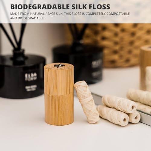 Relleno de Hilo Dental de Seda Biodegradable - Paquete de Seis - Hilo Dental Orgánico Natural, Recargable y Compostable - 6 x 30 Metros - Ecológico - imagen 2