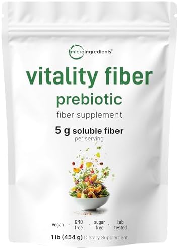 Micro Ingredients Polvo de Fibra Prebiótica Vitality, 1lb | Mezcla Fácil para la Salud Digestiva y del Intestino | Suplemento de Fibra Soluble para - imagen 1