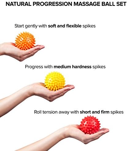 Pelotas de Masaje Espinosas OCTOROX para Pies, Espalda, Manos y Músculos - Rodillos Masajeadores Firmes, Medios y Suaves de 3 Pulgadas para Fascitis - imagen 2