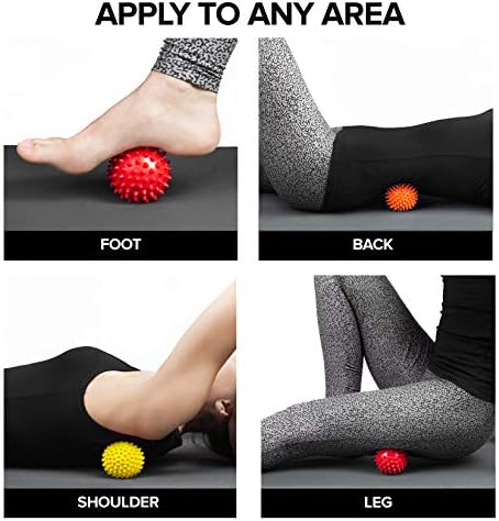 Pelotas de Masaje Espinosas OCTOROX para Pies, Espalda, Manos y Músculos - Rodillos Masajeadores Firmes, Medios y Suaves de 3 Pulgadas para Fascitis - imagen 6