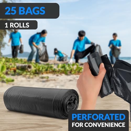 Bolsas de Basura Reli de 45 Galones Resistentes (Paquete de 25) | Negras | Con Cintas de Torcer | Extra Fuertes y a Prueba de Fugas | Ideales para - imagen 5