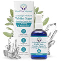 Spray de Salvia Blanca Heal the Masses: Spray para Limpiar y Proteger - Spray de Smudging Sin Humo Infundido con Cristales de Cuarzo - Mist para - imagen 1