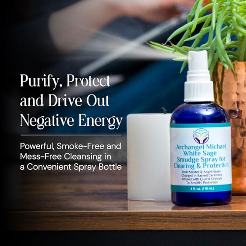 Spray de Salvia Blanca Heal the Masses: Spray para Limpiar y Proteger - Spray de Smudging Sin Humo Infundido con Cristales de Cuarzo - Mist para - imagen 2