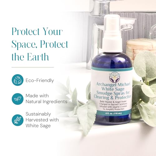 Spray de Salvia Blanca Heal the Masses: Spray para Limpiar y Proteger - Spray de Smudging Sin Humo Infundido con Cristales de Cuarzo - Mist para - imagen 5