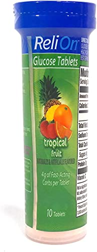 Tabletas de Glucosa Relion: Naranja, Tropical y Sabor Fruta Punch, Total 30 Tabletas - imagen 2