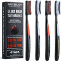 Cepillos de Dientes Firmes JoyMax Products GRITBRUSH para Adultos, Dureza Alta y Extra Alta, Set Manual de Limpieza Profunda, Paquete de 4 - imagen 1