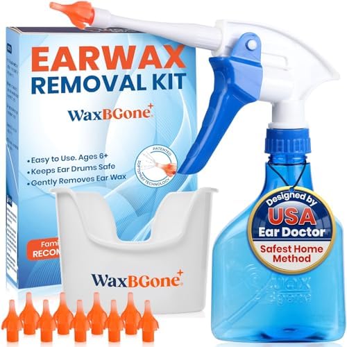 Kit de Remoción de Cerumen WaxBGone® – Kit de Limpieza de Oídos, Material Médico, Seguro para Tímpanos Delicados – Incluye 10 Puntas Irrigadoras - imagen 1